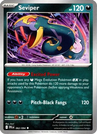 Seviper 062/094 - Reverse Holofoil Phantasmal Flames