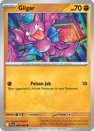 Gligar 049/094 - Reverse Holofoil Phantasmal Flames