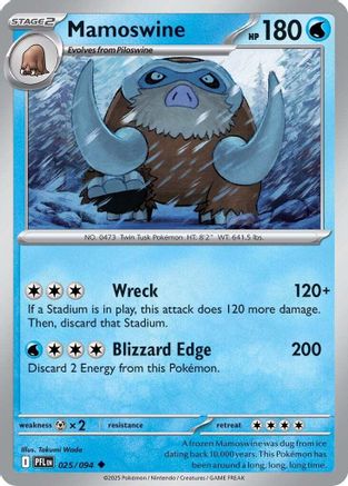 Mamoswine 025/094 - Reverse Holofoil Phantasmal Flames