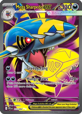 Mega Sharpedo ex 113/094 - Holofoil Phantasmal Flames