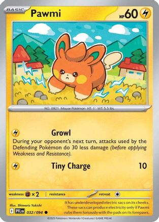 Pawmi 032/094 - Reverse Holofoil Phantasmal Flames