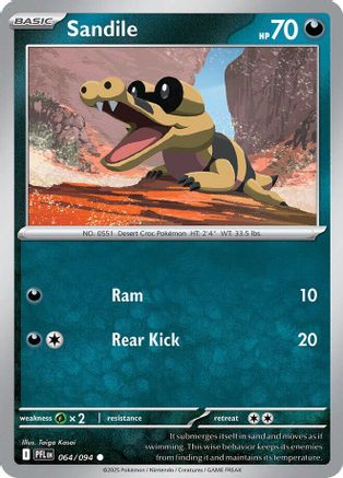 Sandile 064/094 - Reverse Holofoil Phantasmal Flames