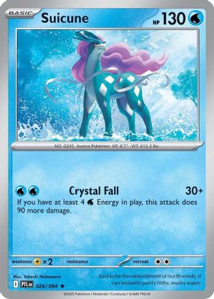Suicune 026/094 - Holofoil Phantasmal Flames