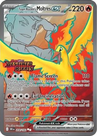 Team Rocket's Moltres ex (Destined Rivals Stamp) 208/182 - Holofoil Miscellaneous Cards & Products