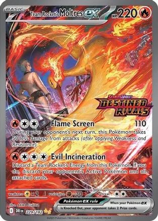 Team Rocket's Moltres ex (Destined Rivals Stamp) 229/182 - Holofoil Miscellaneous Cards & Products