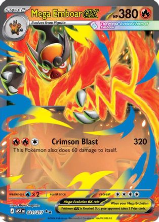 Mega Emboar ex 031/217 - Holofoil Ascended Heroes