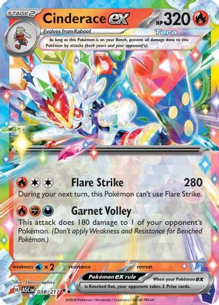 Cinderace ex 038/217 - Holofoil Ascended Heroes
