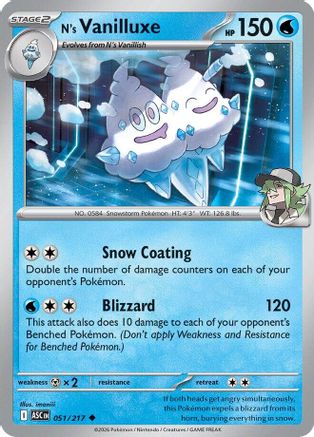 N's Vanilluxe 051/217 Ascended Heroes