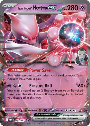 Team Rocket's Mewtwo ex 079/217 - Holofoil Ascended Heroes
