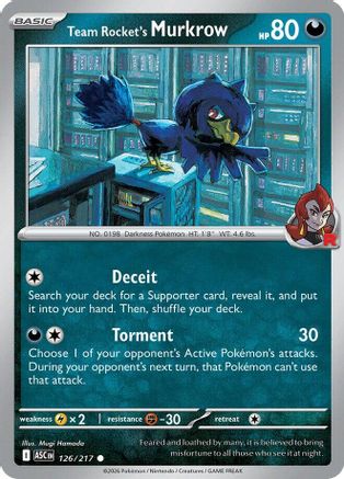 Team Rocket's Murkrow 126/217 Ascended Heroes