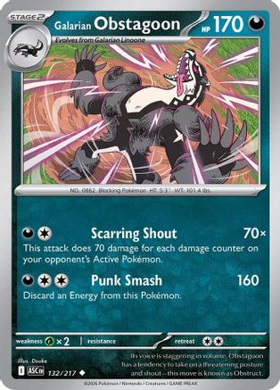 Galarian Obstagoon 132/217 Ascended Heroes