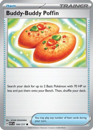 Buddy-Buddy Poffin 184/217 - Reverse Holofoil Ascended Heroes