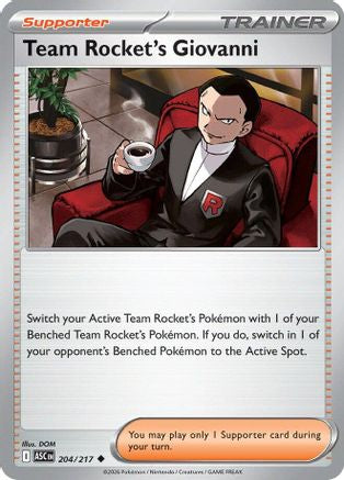 Team Rocket's Giovanni 204/217 Ascended Heroes