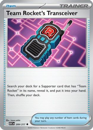 Team Rocket's Transceiver 209/217 Ascended Heroes