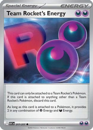 Team Rocket's Energy 217/217 - Reverse Holofoil Ascended Heroes