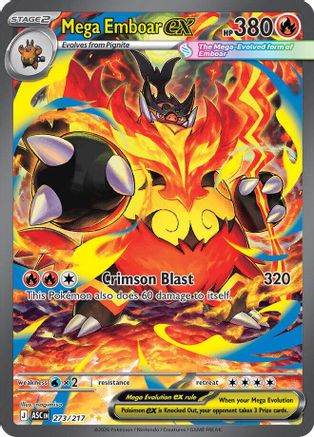 Mega Emboar ex 273/217 - Holofoil Ascended Heroes