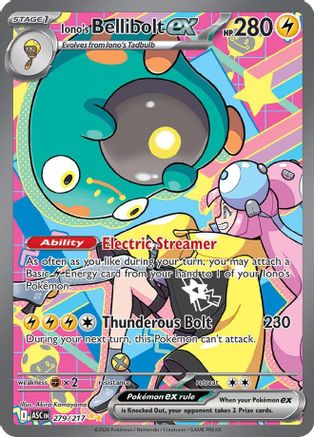 Iono's Bellibolt ex 279/217 - Holofoil Ascended Heroes