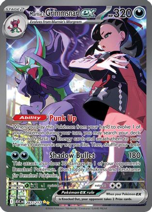 Marnie's Grimmsnarl ex 287 - Holofoil Ascended Heroes