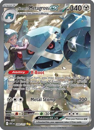 Steven's Metagross ex 289 - Holofoil Ascended Heroes