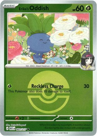Erika's Oddish (Poke Ball) 001/217 - Reverse Holofoil Ascended Heroes