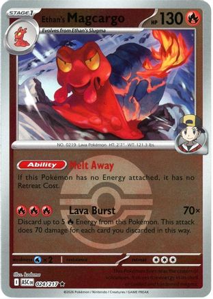 Ethan's Magcargo (Poke Ball) 024/217 - Reverse Holofoil Ascended Heroes