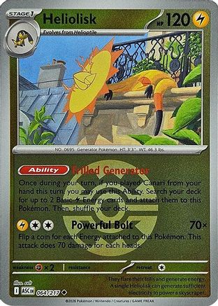 Heliolisk (Quick Ball) 064/217 - Reverse Holofoil Ascended Heroes