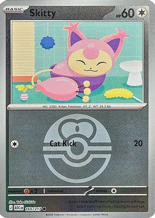 Skitty (Love Ball) 165/217 - Reverse Holofoil Ascended Heroes