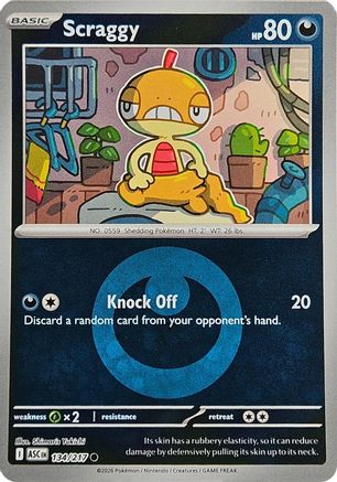 Scraggy (Energy Symbol Pattern) 134/217 - Reverse Holofoil Ascended Heroes