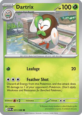 Dartrix 011/088 - Reverse Holofoil Perfect Order