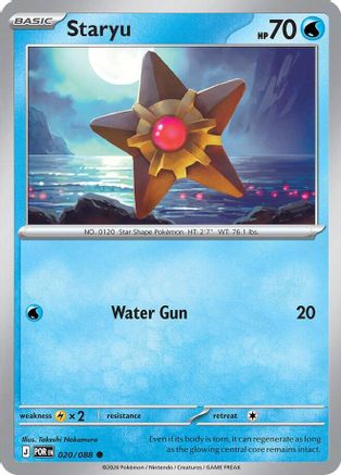 Staryu 020/088 - Reverse Holofoil Perfect Order