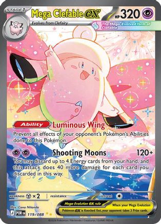 Mega Clefable ex 119/088 - Holofoil Perfect Order
