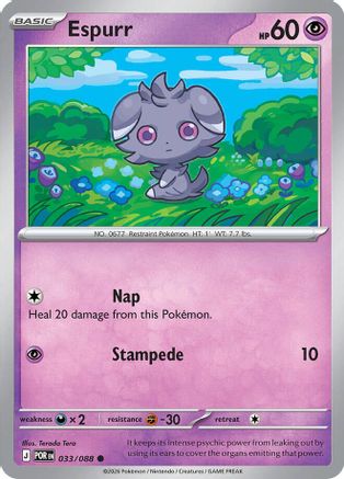 Espurr 033/088 - Reverse Holofoil Perfect Order