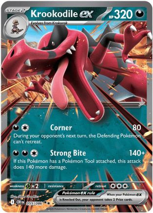 Krookodile ex 055 - Holofoil ME04 Chaos Rising