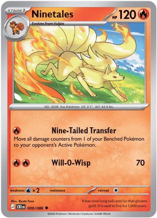 Ninetales 009 - Reverse Holofoil ME04 Chaos Rising