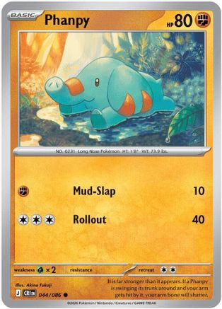 Phanpy 044 - Reverse Holofoil ME04 Chaos Rising