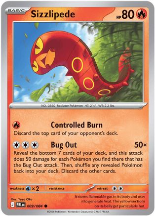 Sizzlipede 009 - Reverse Holofoil ME05 Pitch Black