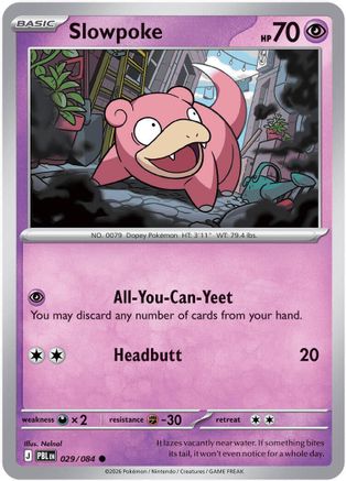 Slowpoke 029 - Reverse Holofoil ME05 Pitch Black