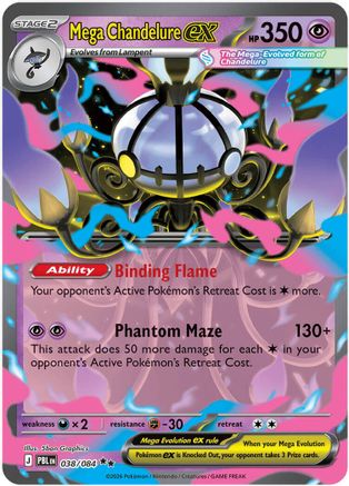 Mega Chandelure ex 038/084 - Holofoil ME05 Pitch Black