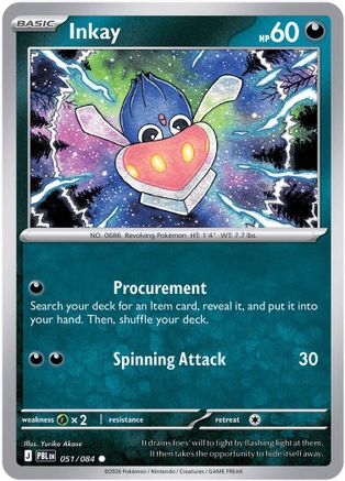 Inkay 051 - Reverse Holofoil ME05 Pitch Black