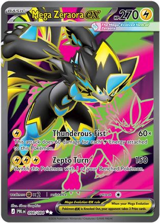 Mega Zeraora ex 098/084 - Holofoil ME05 Pitch Black