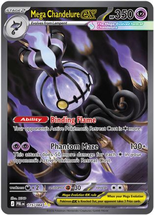 Mega Chandelure ex 115/084 - Holofoil ME05 Pitch Black