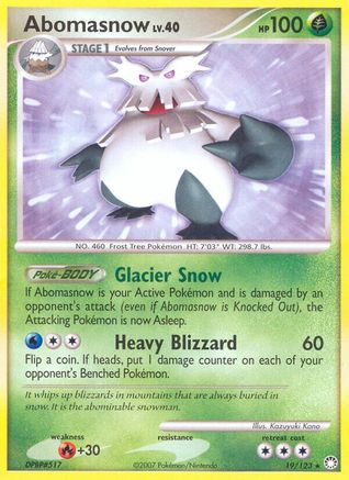 Abomasnow 019/123 - Reverse Holofoil Mysterious Treasures
