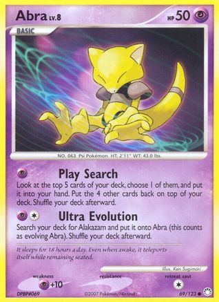 Abra 069/123 - Reverse Holofoil Mysterious Treasures