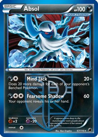 Absol (Team Plasma) 067/116 - Holofoil Plasma Freeze