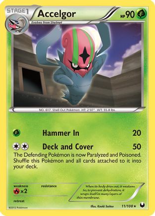 Accelgor 011/108 - Reverse Holofoil Dark Explorers