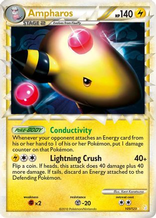 Ampharos (Prime) 105/123 - Holofoil HeartGold SoulSilver