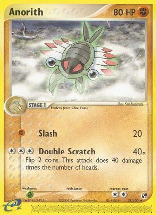 Anorith 028/100 - Reverse Holofoil Sandstorm