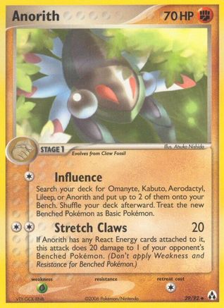 Anorith 029/92 - Reverse Holofoil Legend Maker