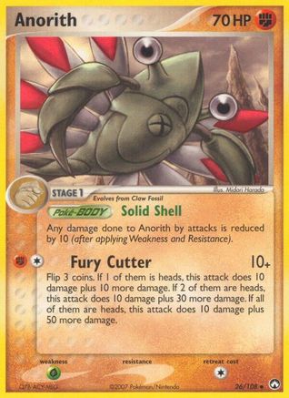 Anorith 026/108 - Reverse Holofoil Power Keepers