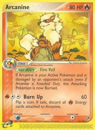 Arcanine 015/100 - Reverse Holofoil Sandstorm